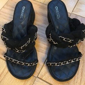 Chanel chain link sandals